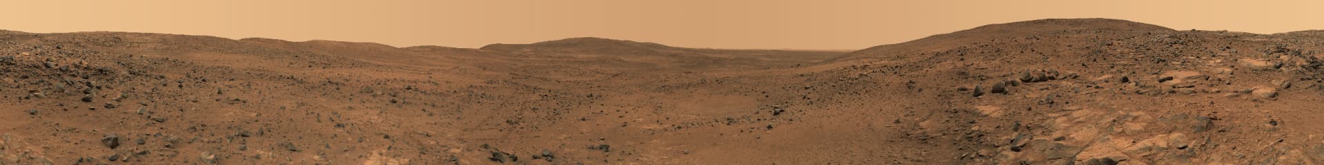 Panoramic Martian landscape